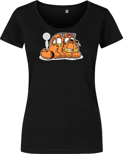 Fauler Oranger Katzenbus Lustig Cartoon Anime Mashup Geek