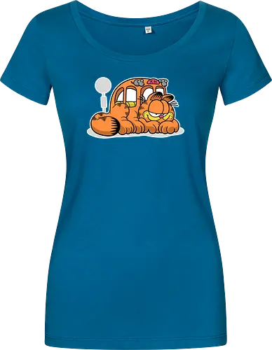 Fauler Oranger Katzenbus Lustig Cartoon Anime Mashup Geek