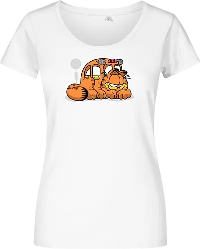 Fauler Oranger Katzenbus Lustig Cartoon Anime Mashup Geek