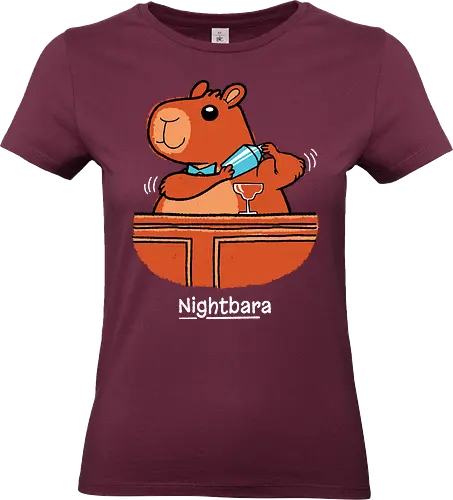 Nightbara - Capybara, Night bar, Bartender, Cocktail - Standard T-Shirt (Frauen)