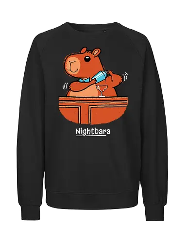 Nightbara - Capybara, Night bar, Bartender, Cocktail - Fairtrade Sweatshirt
