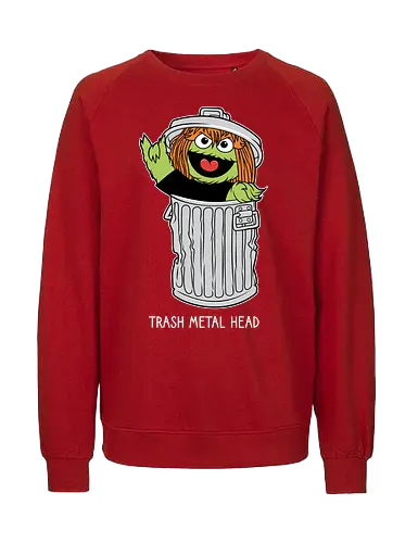 Trash metal head - Heavy metal, Rock, Tharsh metal, Oscar - Fairtrade Sweatshirt