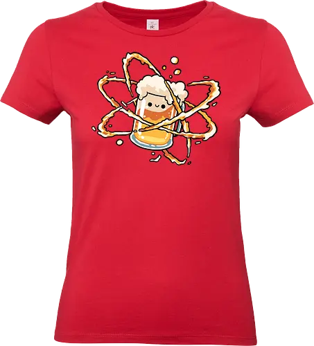 Beer Atom - atomic, alcohol, atom, beer, chemistry, chemistry teacher, drink, drinking, drunk, element, nuclear, periodic table, physics, science, scientist - Standard T-Shirt (Frauen)