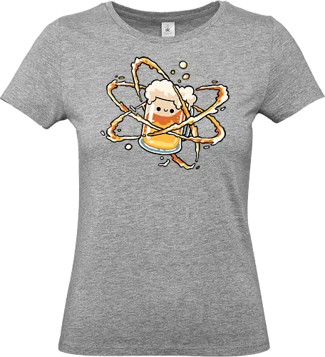 Beer Atom - atomic, alcohol, atom, beer, chemistry, chemistry teacher, drink, drinking, drunk, element, nuclear, periodic table, physics, science, scientist - Standard T-Shirt (Frauen)