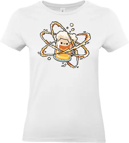 Beer Atom - atomic, alcohol, atom, beer, chemistry, chemistry teacher, drink, drinking, drunk, element, nuclear, periodic table, physics, science, scientist - Standard T-Shirt (Frauen)