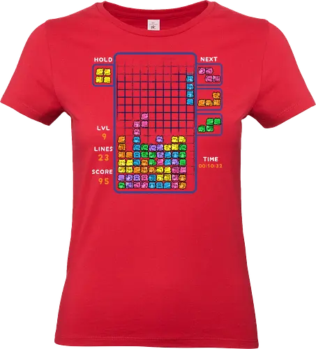Tetris Cats - tetris, 80s, 90s, arcade, cat, cats, game, gamer, gaming, kitten, kitty, puzzle, retro, video game, vintage - Standard T-Shirt (Frauen)