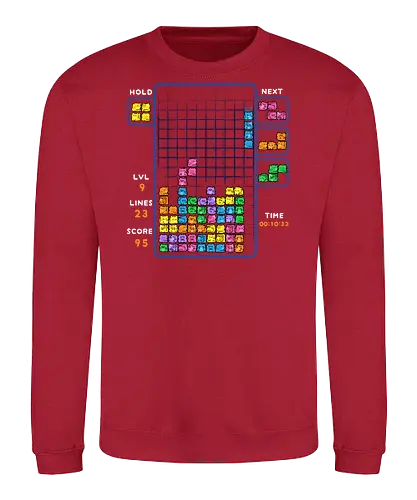 Tetris Cats - tetris, 80s, 90s, arcade, cat, cats, game, gamer, gaming, kitten, kitty, puzzle, retro, video game, vintage - Sweatshirt