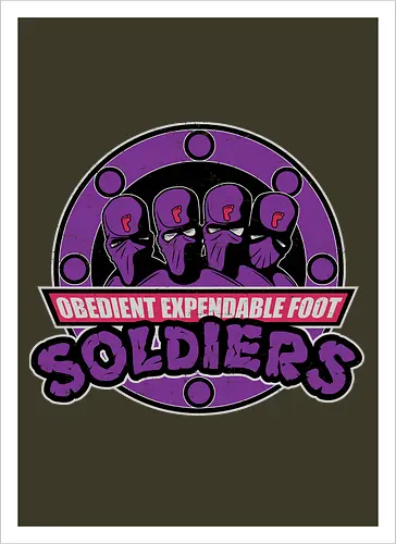 Entbehrliche Lila Ninja Soldaten Lustig Clan Emblem Vintage Geek