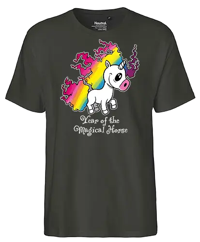 Year of the Magical Horse - Year of the Magical Horse, Unicorn, Magical - Fairtrade T-Shirt
