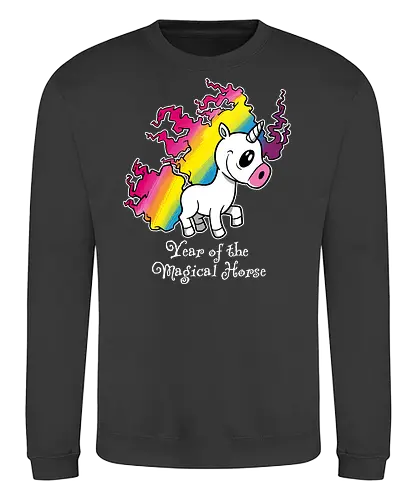 Year of the Magical Horse - Year of the Magical Horse, Unicorn, Magical - Sweatshirt