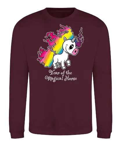 Year of the Magical Horse - Year of the Magical Horse, Unicorn, Magical - Sweatshirt