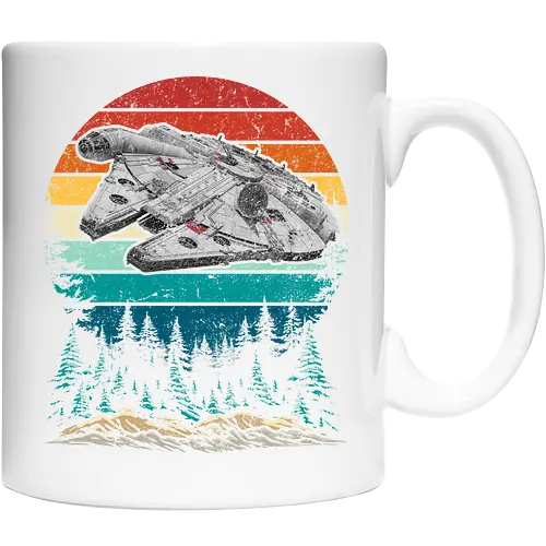 Falcon vintage - stars, galaxy, space, sci fi, science fiction movies, retro, vintage, falcon - Keramiktasse