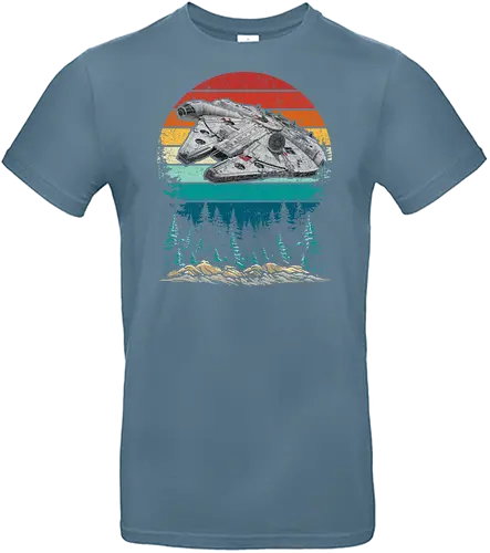 Falcon vintage - stars, galaxy, space, sci fi, science fiction movies, retro, vintage, falcon - Standard T-Shirt