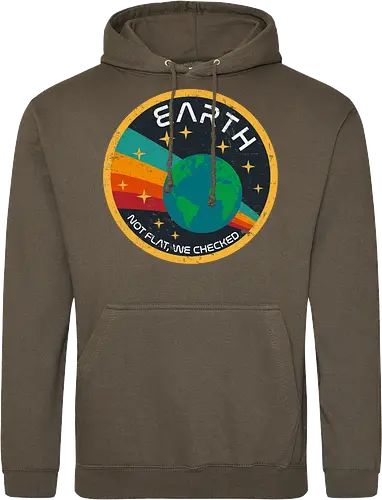 Not flat vintage - pluto, solar system, moon, planets, sun, retro, vintage, funny, earth - Standard Hoodie