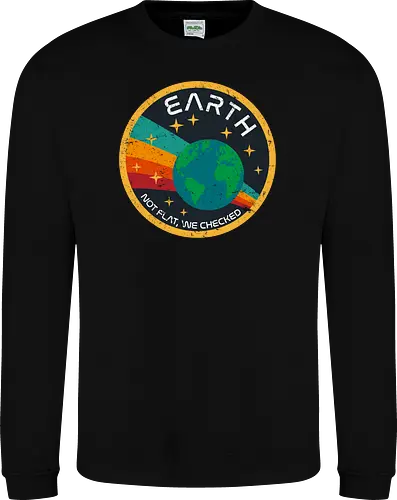 Not flat vintage - pluto, solar system, moon, planets, sun, retro, vintage, funny, earth - Sweatshirt