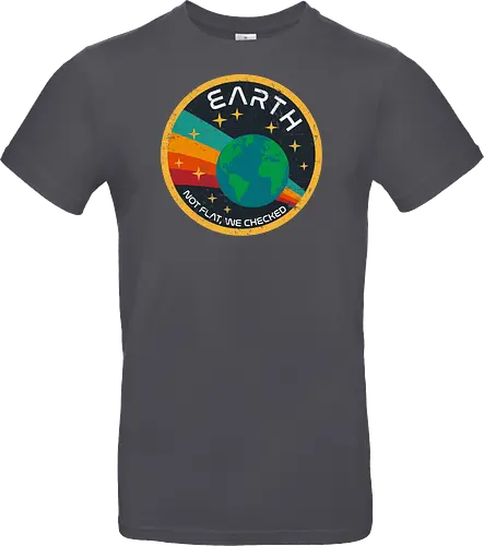 Not flat vintage - pluto, solar system, moon, planets, sun, retro, vintage, funny, earth - Standard T-Shirt