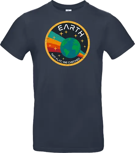 Not flat vintage - pluto, solar system, moon, planets, sun, retro, vintage, funny, earth - Standard T-Shirt