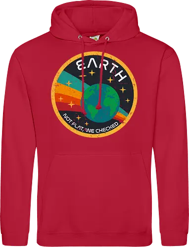 Not flat vintage - pluto, solar system, moon, planets, sun, retro, vintage, funny, earth - Standard Hoodie