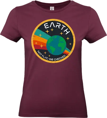 Not flat vintage - pluto, solar system, moon, planets, sun, retro, vintage, funny, earth - Standard T-Shirt (Frauen)