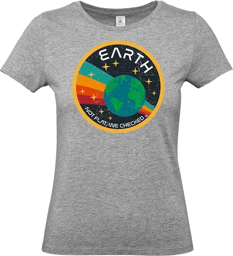 Not flat vintage - pluto, solar system, moon, planets, sun, retro, vintage, funny, earth - Standard T-Shirt (Frauen)