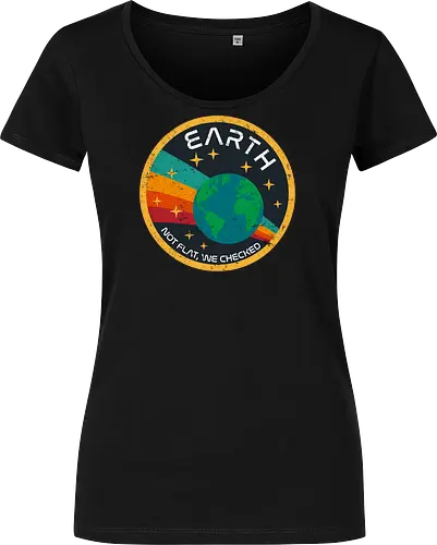 Not flat vintage - pluto, solar system, moon, planets, sun, retro, vintage, funny, earth - Damen T-Shirt