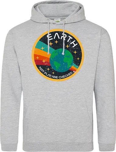 Not flat vintage - pluto, solar system, moon, planets, sun, retro, vintage, funny, earth - Standard Hoodie