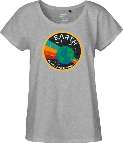 Not flat vintage - pluto, solar system, moon, planets, sun, retro, vintage, funny, earth - Fairtrade Girl Shirt