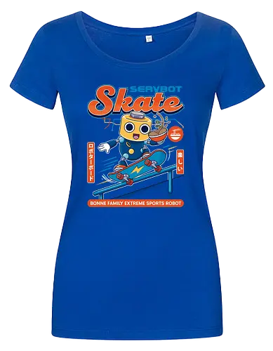 SERVBOT Skate - anime, manga, kawaii, japan, otaku, geek, nerd, retro, gaming, popculture, japanstyle, vaporwave, streetwear, gamer, cosplay - Damen T-Shirt