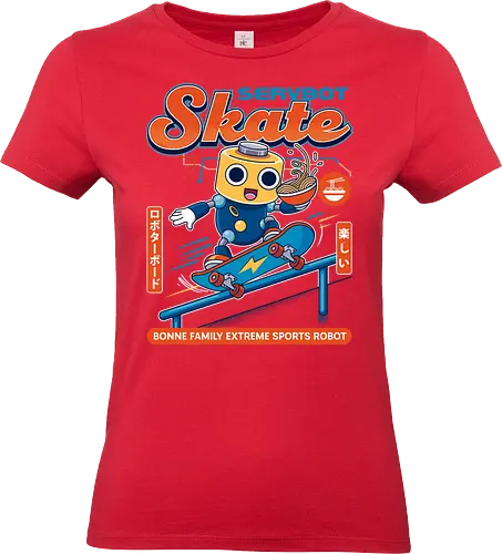 SERVBOT Skate - anime, manga, kawaii, japan, otaku, geek, nerd, retro, gaming, popculture, japanstyle, vaporwave, streetwear, gamer, cosplay - Standard T-Shirt (Frauen)