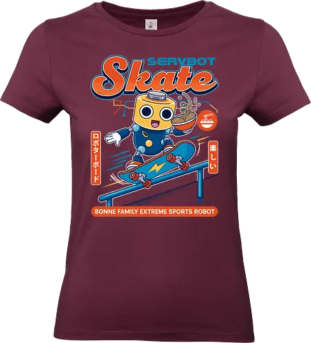 SERVBOT Skate - anime, manga, kawaii, japan, otaku, geek, nerd, retro, gaming, popculture, japanstyle, vaporwave, streetwear, gamer, cosplay - Standard T-Shirt (Frauen)