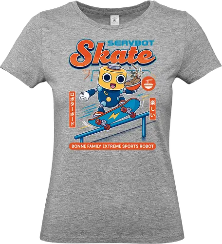 SERVBOT Skate - anime, manga, kawaii, japan, otaku, geek, nerd, retro, gaming, popculture, japanstyle, vaporwave, streetwear, gamer, cosplay - Standard T-Shirt (Frauen)