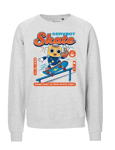 SERVBOT Skate - anime, manga, kawaii, japan, otaku, geek, nerd, retro, gaming, popculture, japanstyle, vaporwave, streetwear, gamer, cosplay - Fairtrade Sweatshirt
