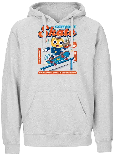 SERVBOT Skate - anime, manga, kawaii, japan, otaku, geek, nerd, retro, gaming, popculture, japanstyle, vaporwave, streetwear, gamer, cosplay - Fairtrade Hoodie