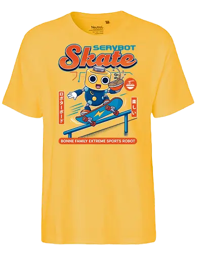 SERVBOT Skate - anime, manga, kawaii, japan, otaku, geek, nerd, retro, gaming, popculture, japanstyle, vaporwave, streetwear, gamer, cosplay - Fairtrade T-Shirt