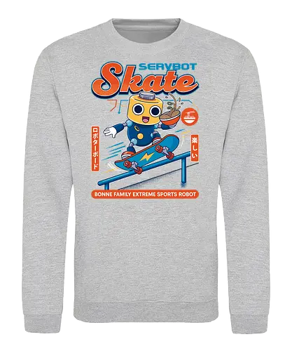 SERVBOT Skate - anime, manga, kawaii, japan, otaku, geek, nerd, retro, gaming, popculture, japanstyle, vaporwave, streetwear, gamer, cosplay - Sweatshirt