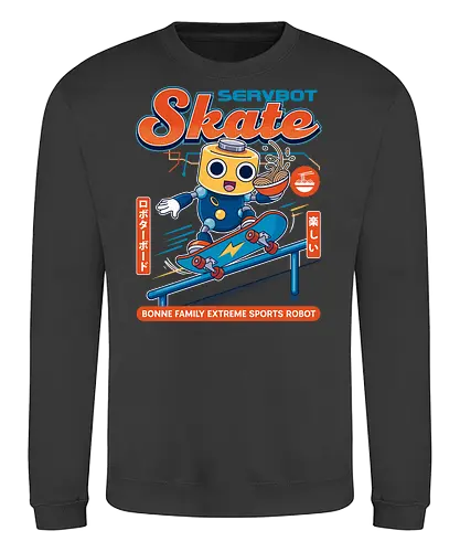 SERVBOT Skate - anime, manga, kawaii, japan, otaku, geek, nerd, retro, gaming, popculture, japanstyle, vaporwave, streetwear, gamer, cosplay - Sweatshirt