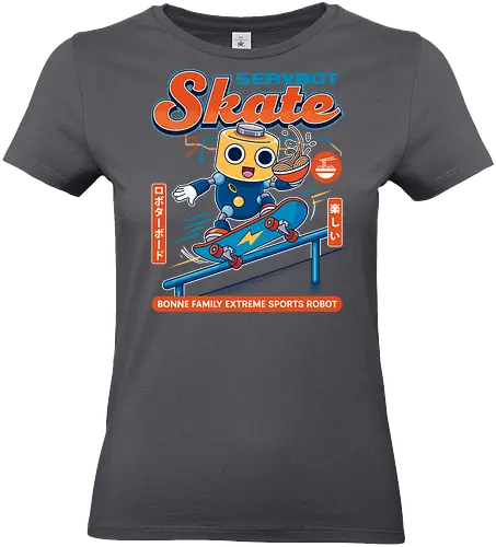 SERVBOT Skate - anime, manga, kawaii, japan, otaku, geek, nerd, retro, gaming, popculture, japanstyle, vaporwave, streetwear, gamer, cosplay - Standard T-Shirt (Frauen)
