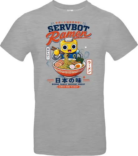 SERVBOT Ramen - ramen, japan, animefood, kawaii, robot, servbot, noodles, manga, japanesefood, otaku, geek, retrodesign, foodie, japanart, nerdshirt - Standard T-Shirt
