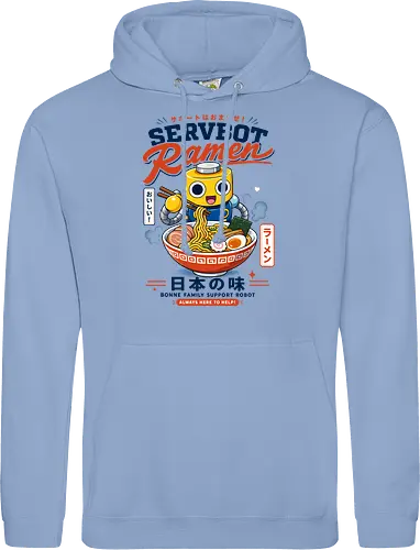 SERVBOT Ramen - ramen, japan, animefood, kawaii, robot, servbot, noodles, manga, japanesefood, otaku, geek, retrodesign, foodie, japanart, nerdshirt - Standard Hoodie