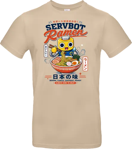 SERVBOT Ramen - ramen, japan, animefood, kawaii, robot, servbot, noodles, manga, japanesefood, otaku, geek, retrodesign, foodie, japanart, nerdshirt - Standard T-Shirt