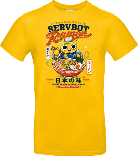 SERVBOT Ramen - ramen, japan, animefood, kawaii, robot, servbot, noodles, manga, japanesefood, otaku, geek, retrodesign, foodie, japanart, nerdshirt - Standard T-Shirt