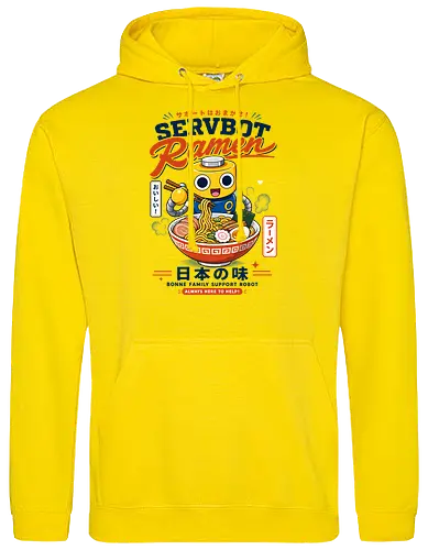 SERVBOT Ramen - ramen, japan, animefood, kawaii, robot, servbot, noodles, manga, japanesefood, otaku, geek, retrodesign, foodie, japanart, nerdshirt - Standard Hoodie