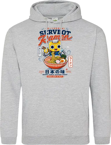 SERVBOT Ramen - ramen, japan, animefood, kawaii, robot, servbot, noodles, manga, japanesefood, otaku, geek, retrodesign, foodie, japanart, nerdshirt - Standard Hoodie