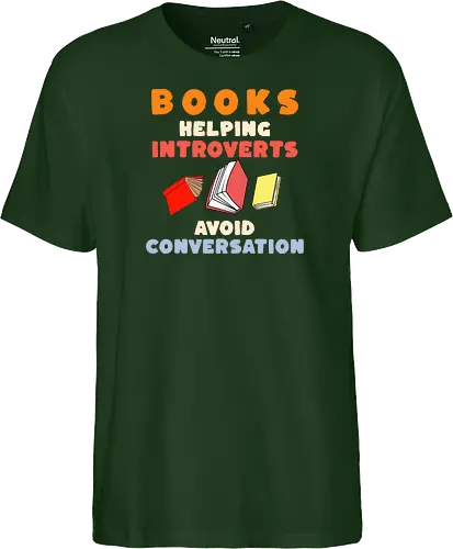 Bücher Helfen Introvertierten Gespräche Zu Vermeiden – Lustiges Lese Humor Design