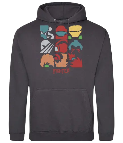 1987 fighters - streetfighter, videogame, classic, fight, bison, ken, ryu, honda, icon, logo, mascot - Standard Hoodie