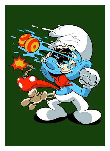Explosives blaues Wesen