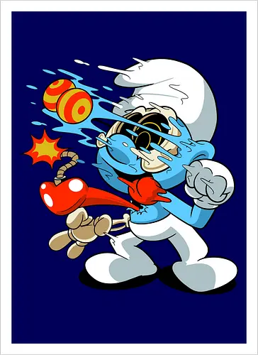 Explosives blaues Wesen