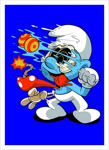 Explosives blaues Wesen