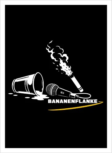 Bananenflanke Stadionshirt - Motiv weiß - Kunstdruck