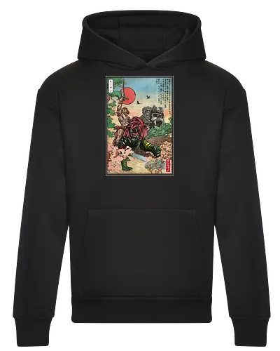 Prince of Eternia in Japan  - retro, battle cat, japanese art, fantasy movies, he, man, masters, universe - Heavyweight Hoodie